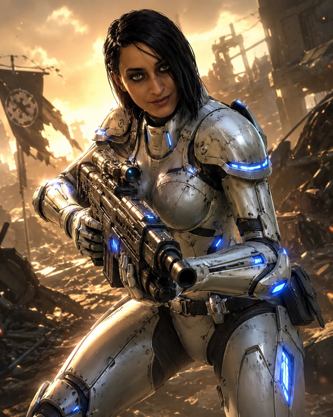 Star Wars / StarCraft crossover: The Second Sister Trilla Suduri (from Star Wars) dressed up as Sarah Kerrigan (from StarCraft) picture 3 of 3