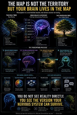The Map is not the Territory but your Brain lives in the Map'