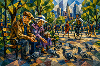 Cubist City-Scapes of Charitable Giving'