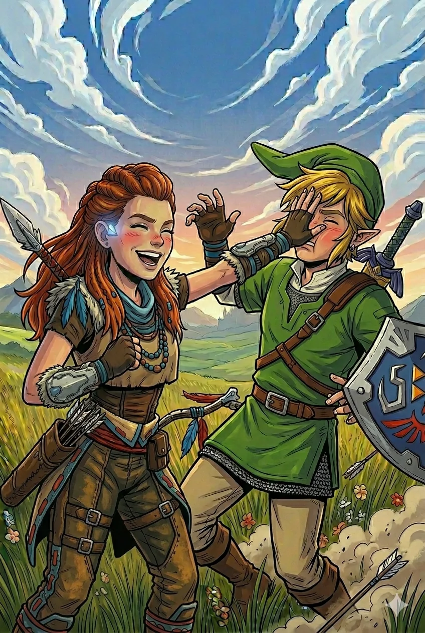 Aloy meets Link in Hyrule picture 2 of 15