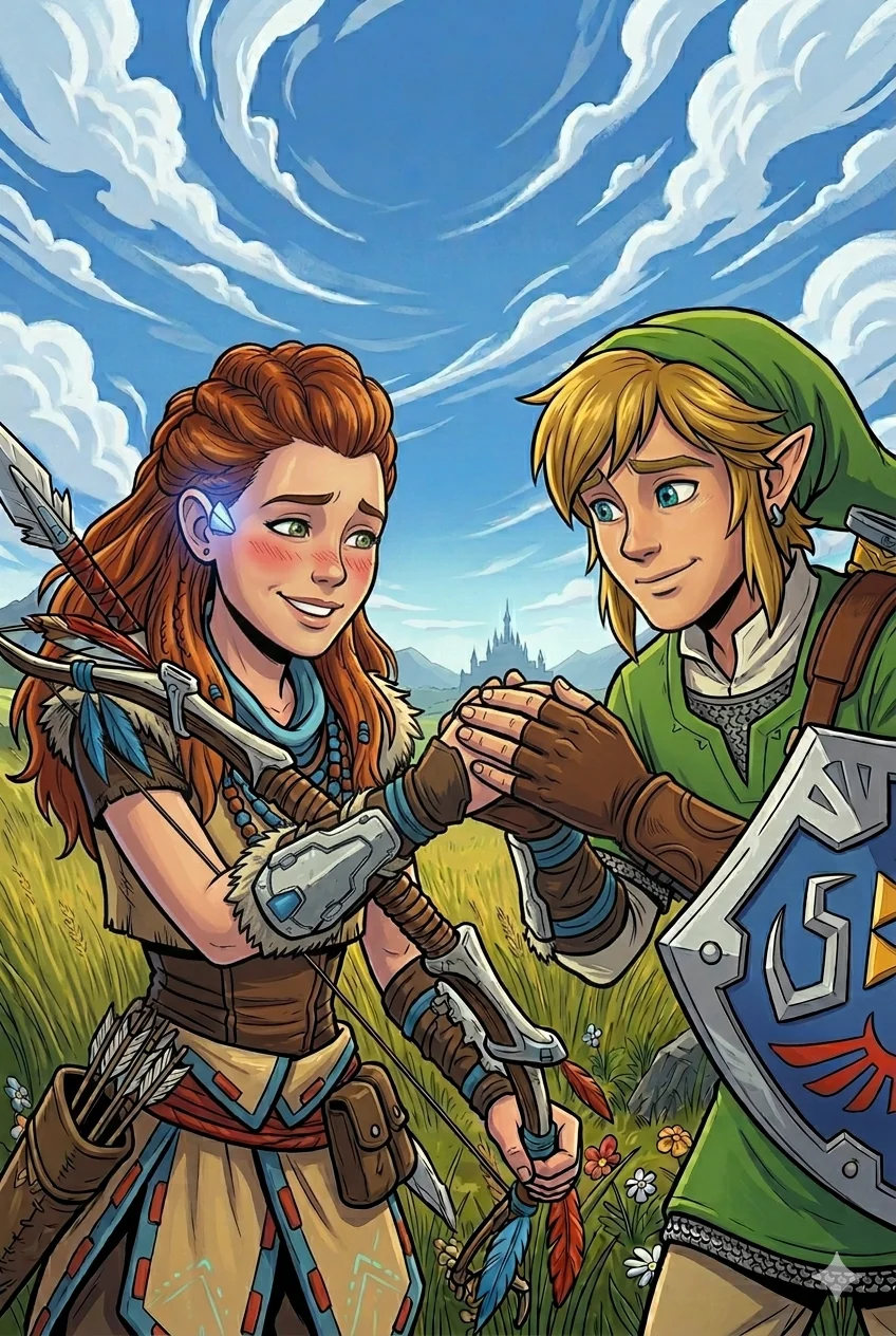 Aloy meets Link in Hyrule picture 5 of 15
