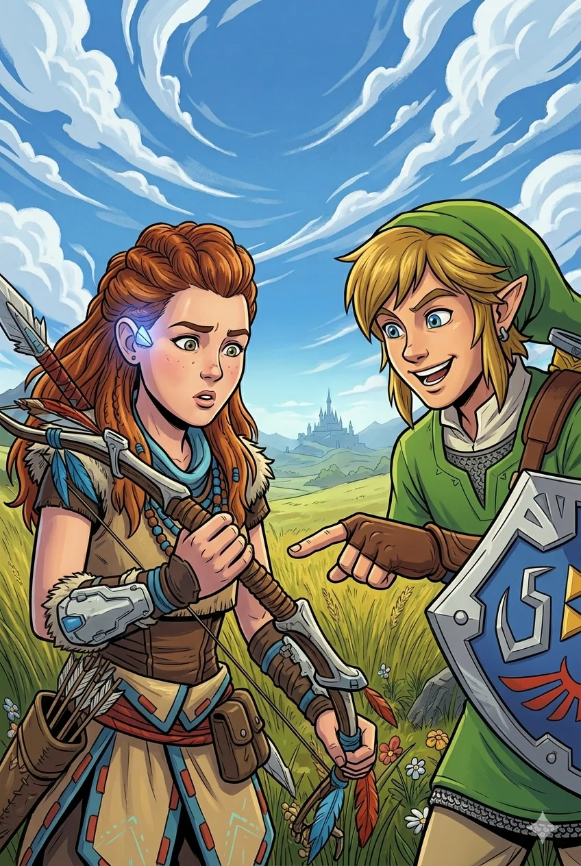 Aloy meets Link in Hyrule picture 7 of 15