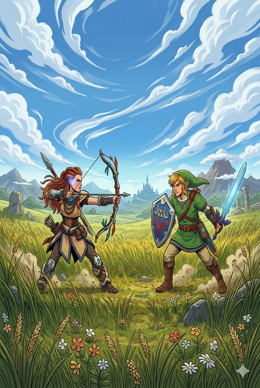 Aloy meets Link in Hyrule picture 8 of 15