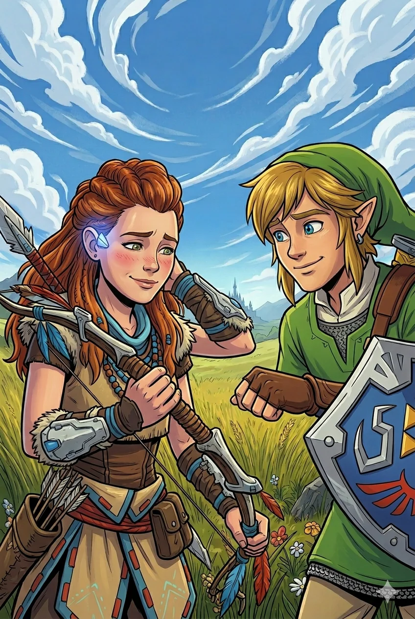 Aloy meets Link in Hyrule picture 10 of 15