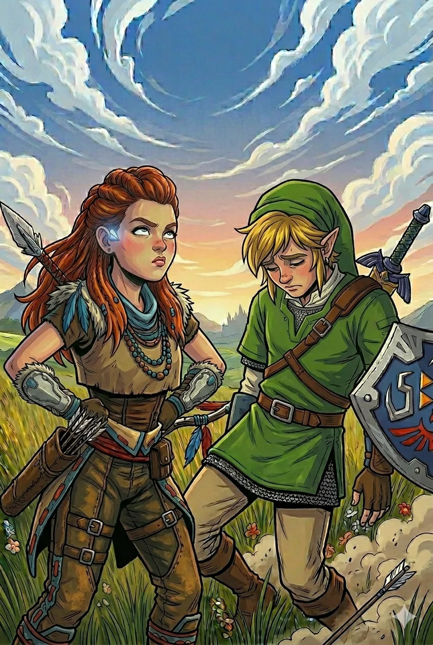 Aloy meets Link in Hyrule picture 13 of 15