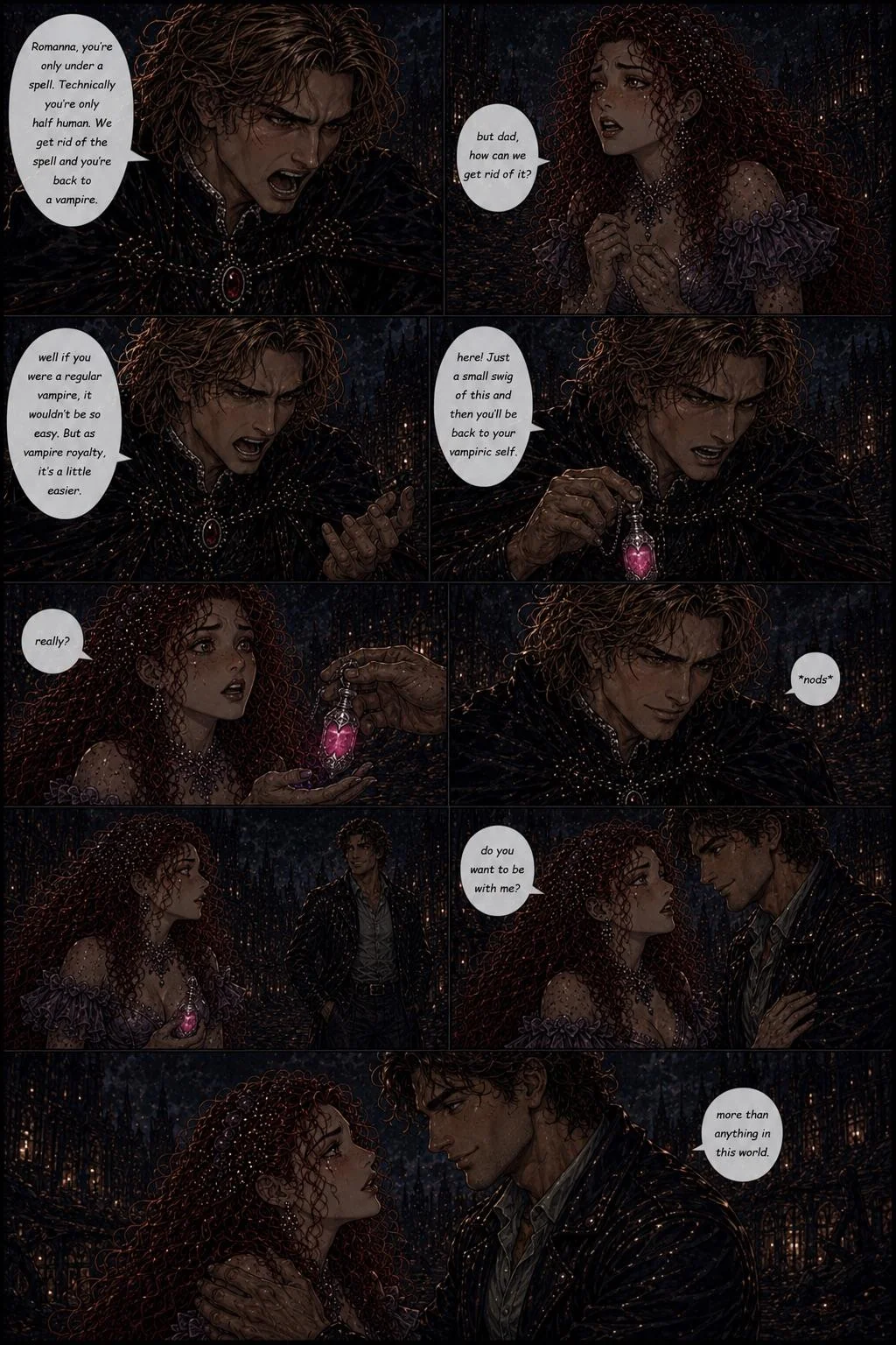 The Human Heart of a Vampire Princess Comic Book Story (Pages 17-35) picture 9 of 19