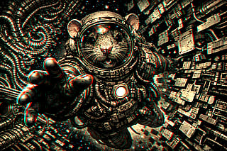 Anaglyph Space Rat'