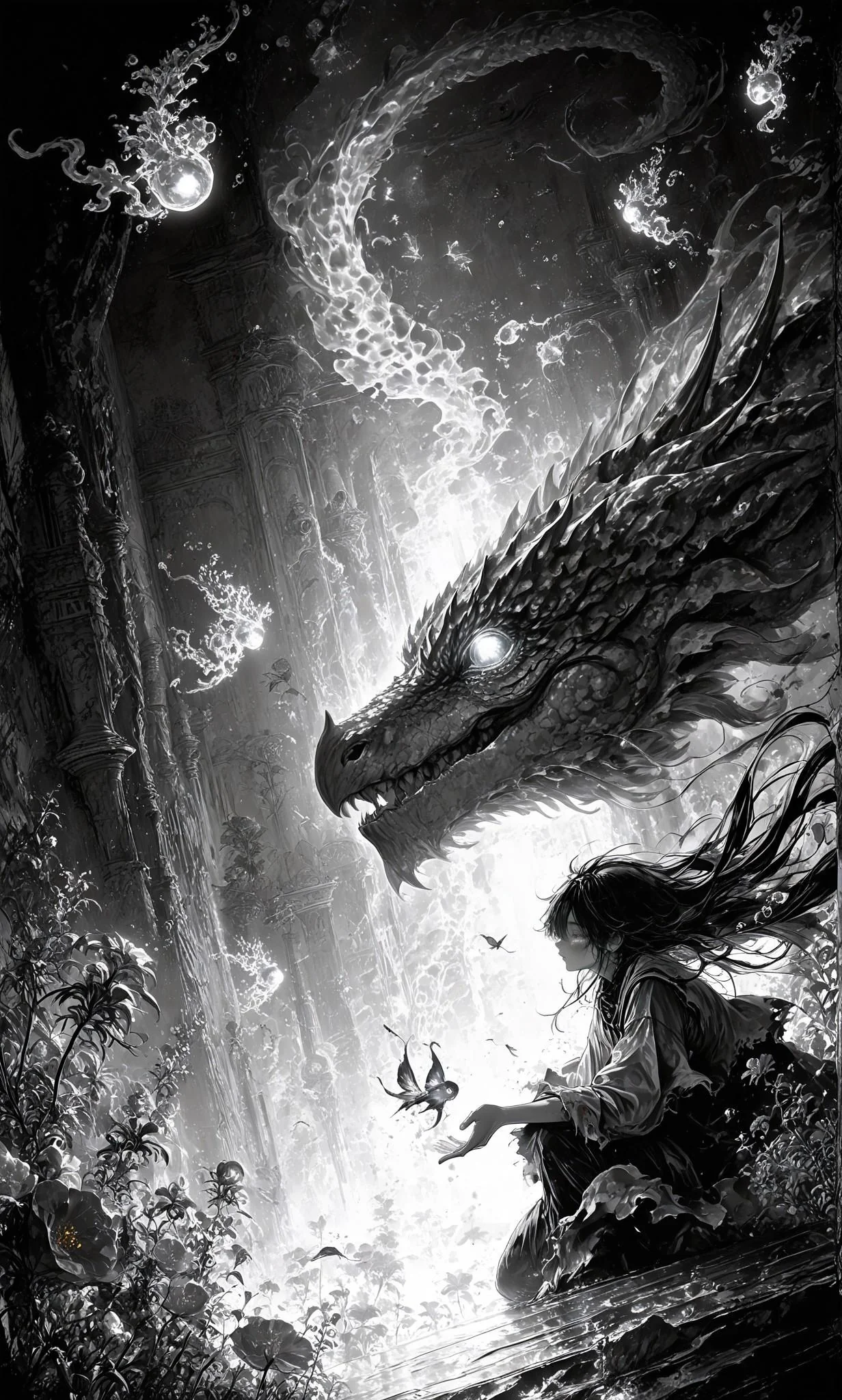 Concept art for the Leviathan and his pet | NINE DEATHS picture 1 of 1