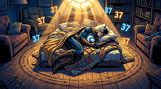 A superhero whose only power is finding the perfect sleeping position after rotating 37 times'
