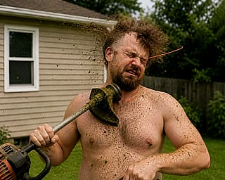Mowed my hair today'