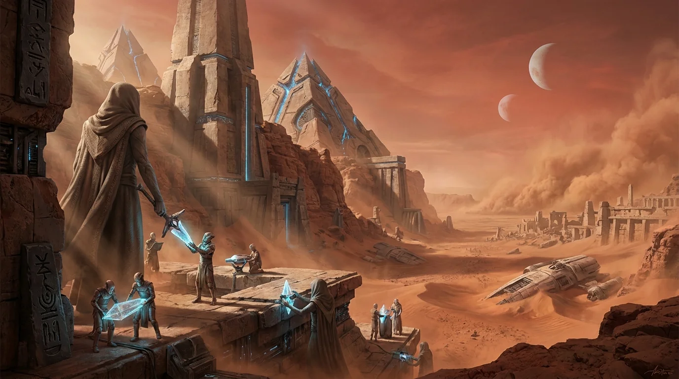 Martian Civilization on Mars 10000 BC - with AI prompt picture 2 of 4