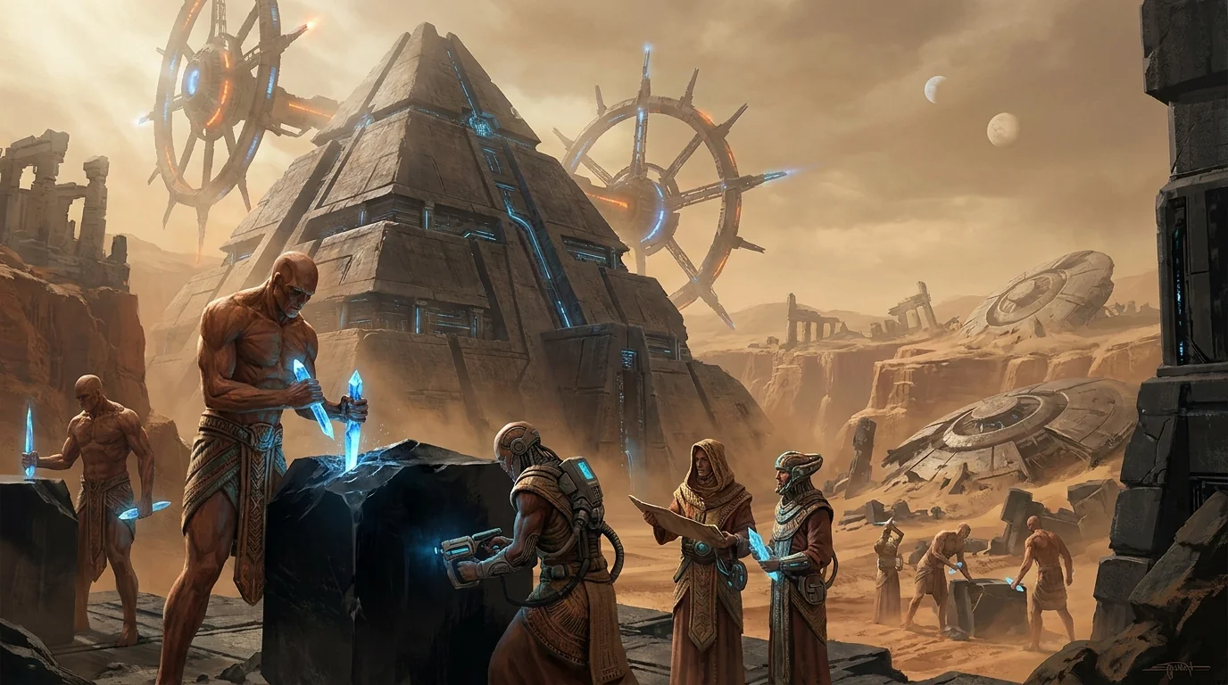 Martian Civilization on Mars 10000 BC - with AI prompt picture 3 of 4