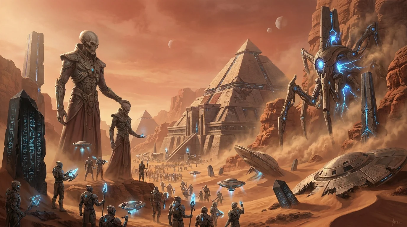 Martian Civilization on Mars 10000 BC - with AI prompt picture 4 of 4