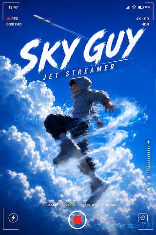 SKY GUY: Jet Streamer | Conceptual book cover, for a story I want to tell'