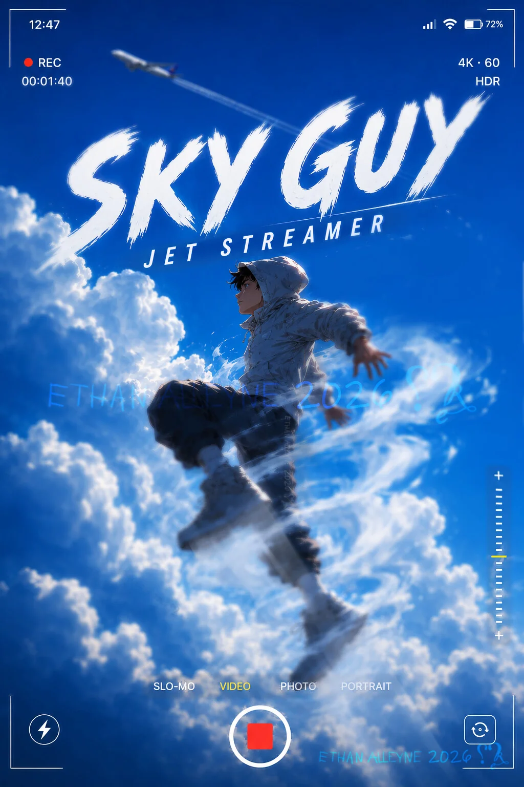 SKY GUY: Jet Streamer | Conceptual book cover, for a story I want to tell picture 1 of 1