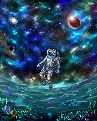 I used Adobe Firefly to enhance my art. My original digital art took 3 weeks via Photoshop then I tweaked it to make it look wowzer 😊.'