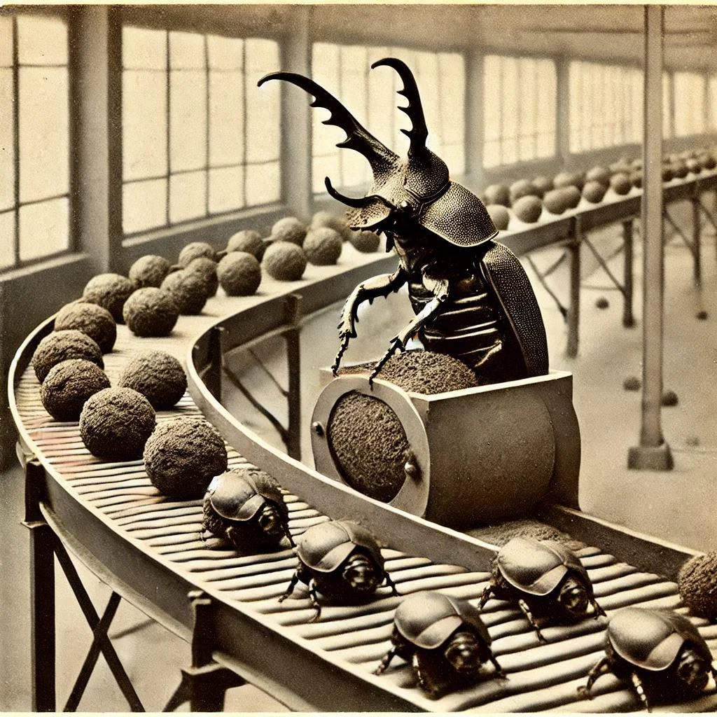 Dung beetles industrialize, c. 1870 picture 1 of 1