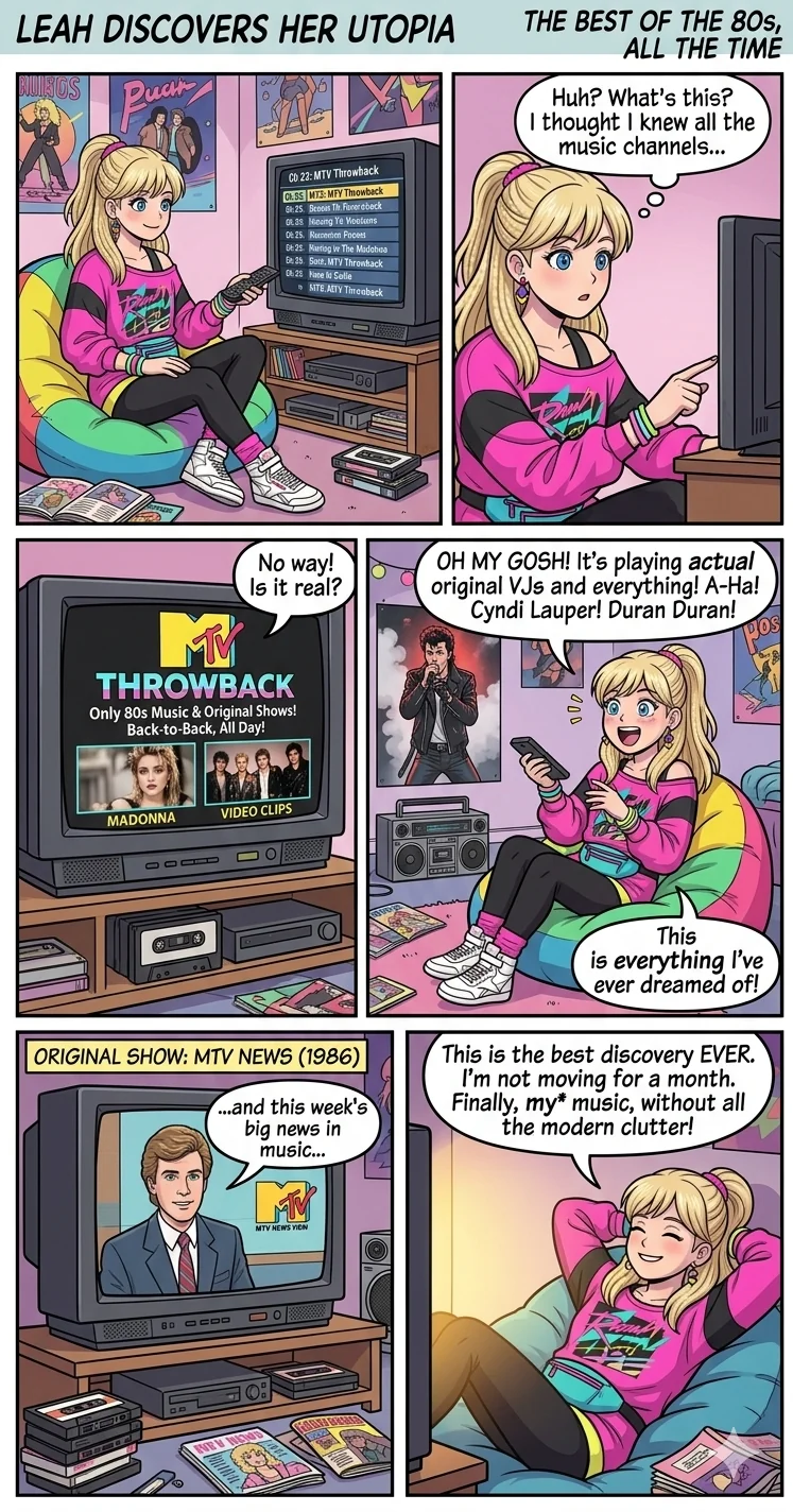 Leah was obsessed with the 80s as a teenager picture 2 of 4