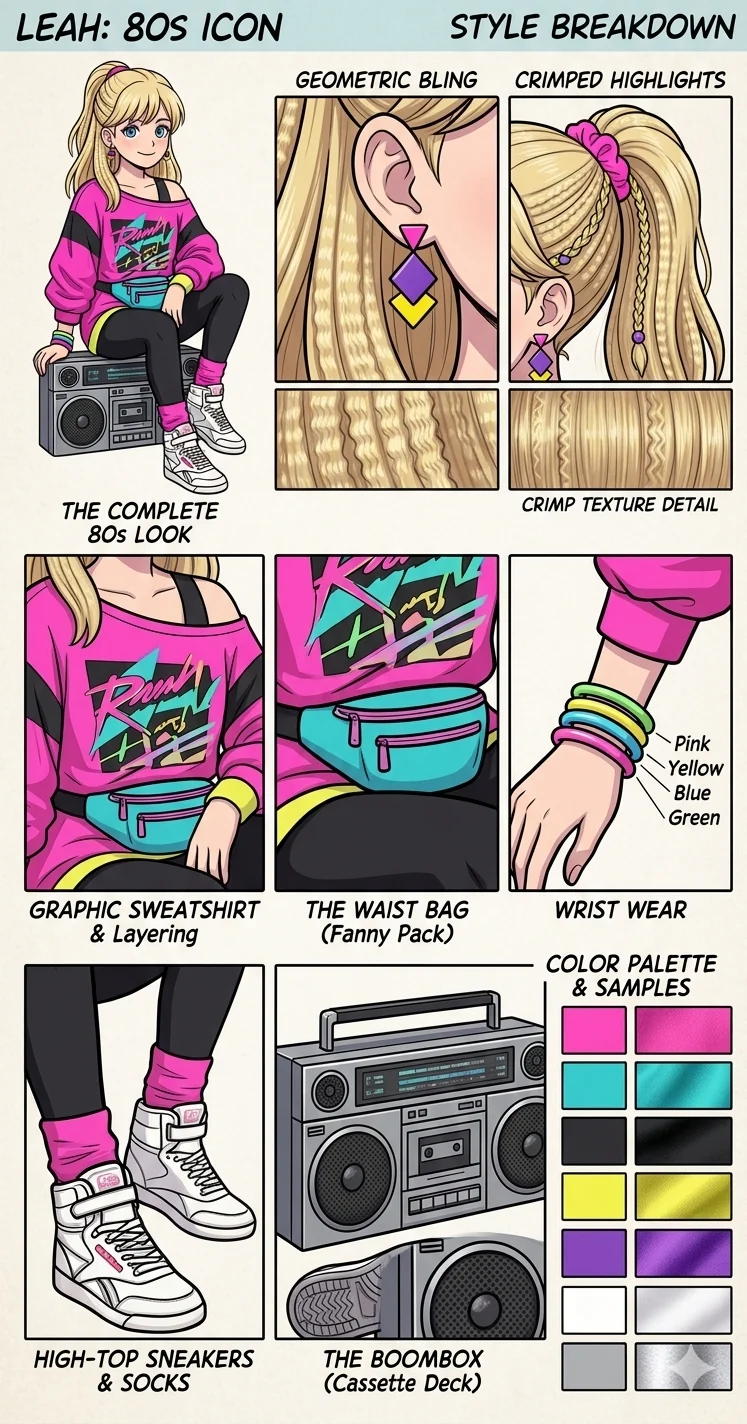 Leah was obsessed with the 80s as a teenager picture 3 of 4