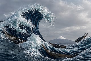 Asked GPT to create the wave of Kanagawa as an photograph'