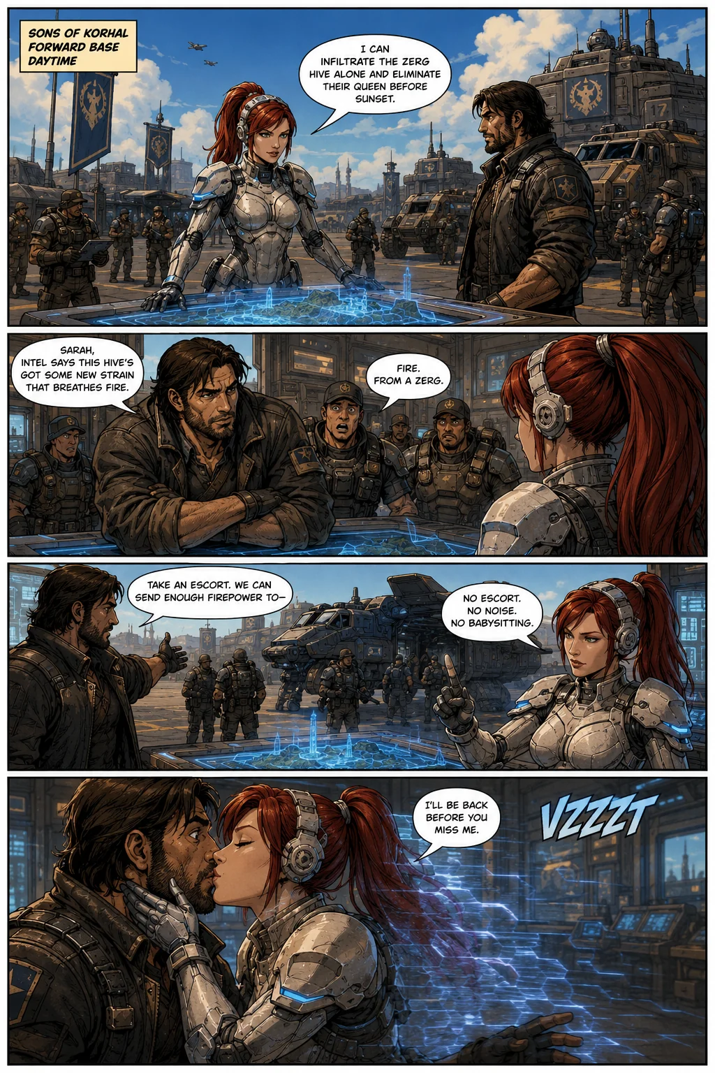 Starcraft short fan comic about Sarah Kerrigan and Jim Raynor picture 3 of 6