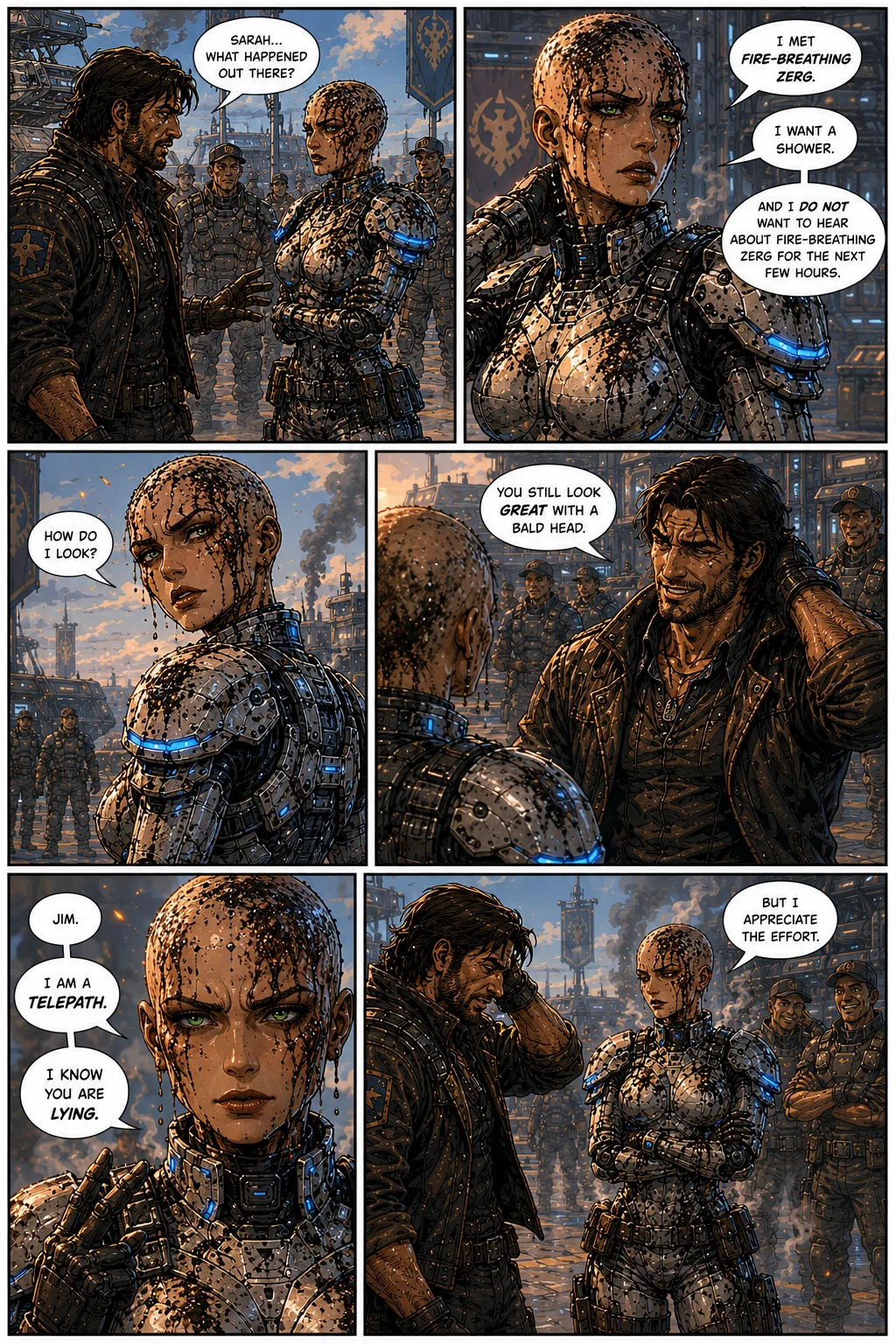 Starcraft short fan comic about Sarah Kerrigan and Jim Raynor picture 4 of 6