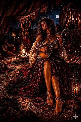 The mandolin player'