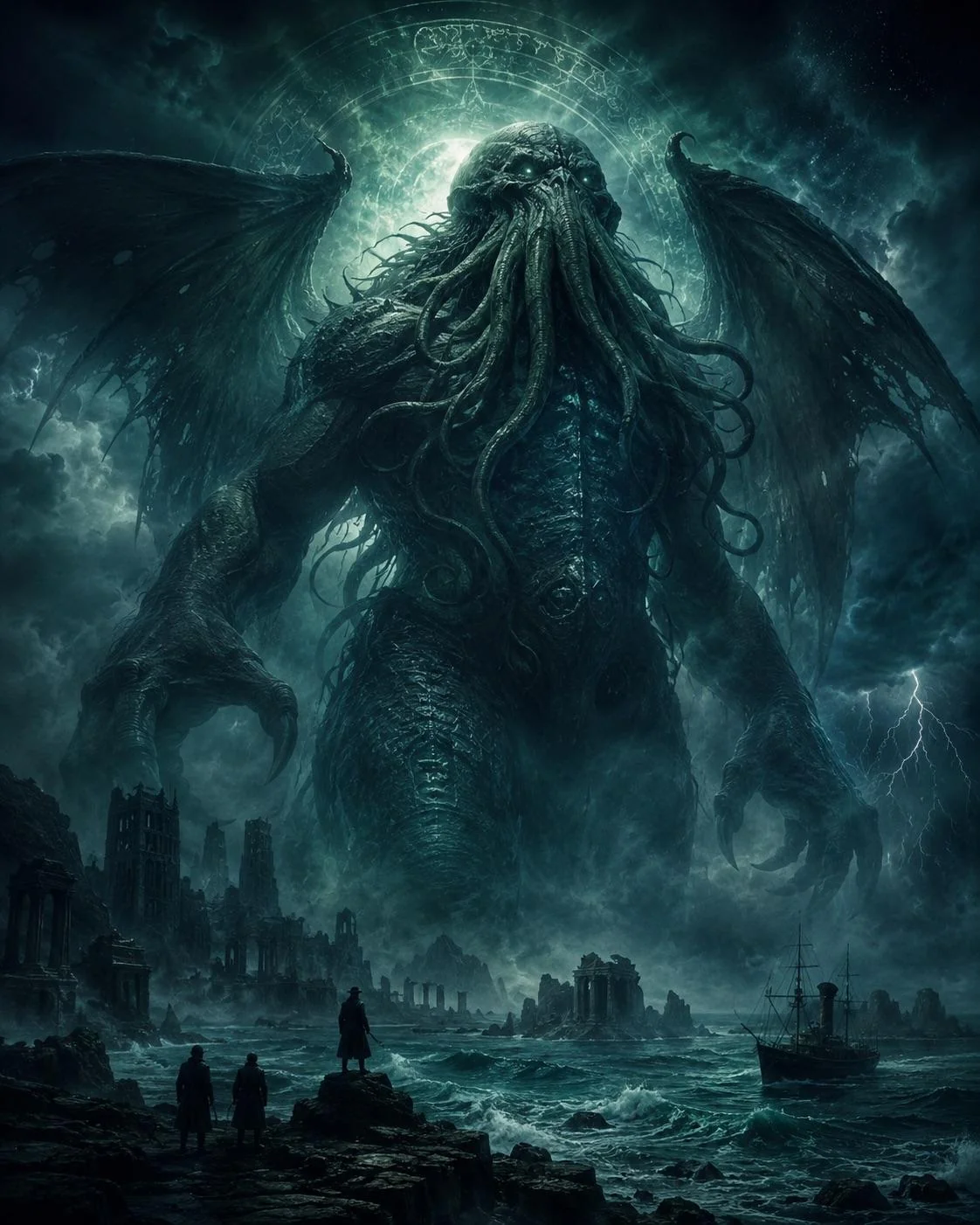 Trying to combine themes of Cosmic horror and Thalassophobia with Cthulu picture 2 of 3