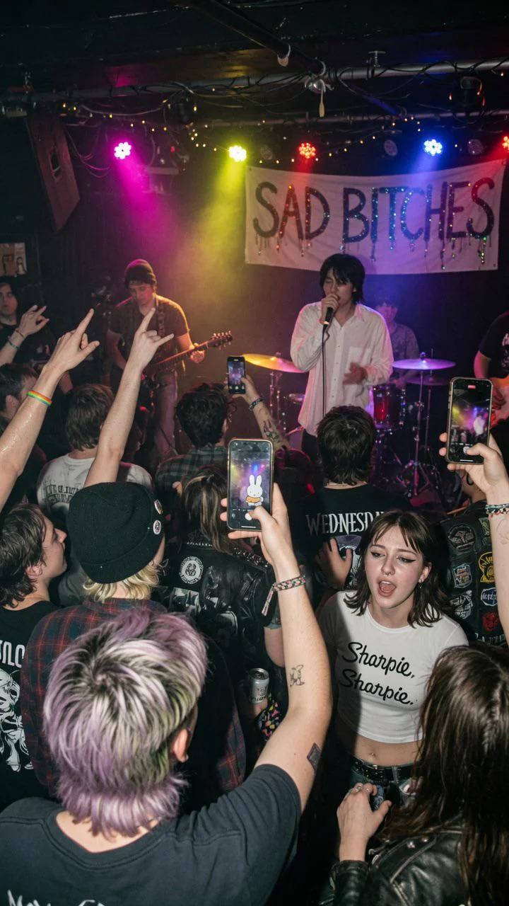 from the crowd of an indie concert picture 1 of 1