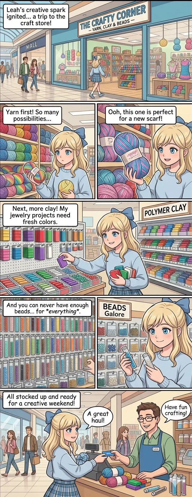 Leah takes a trip to the craft store at the mall picture 1 of 1