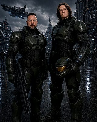 Making my son and myself into Spartans.'