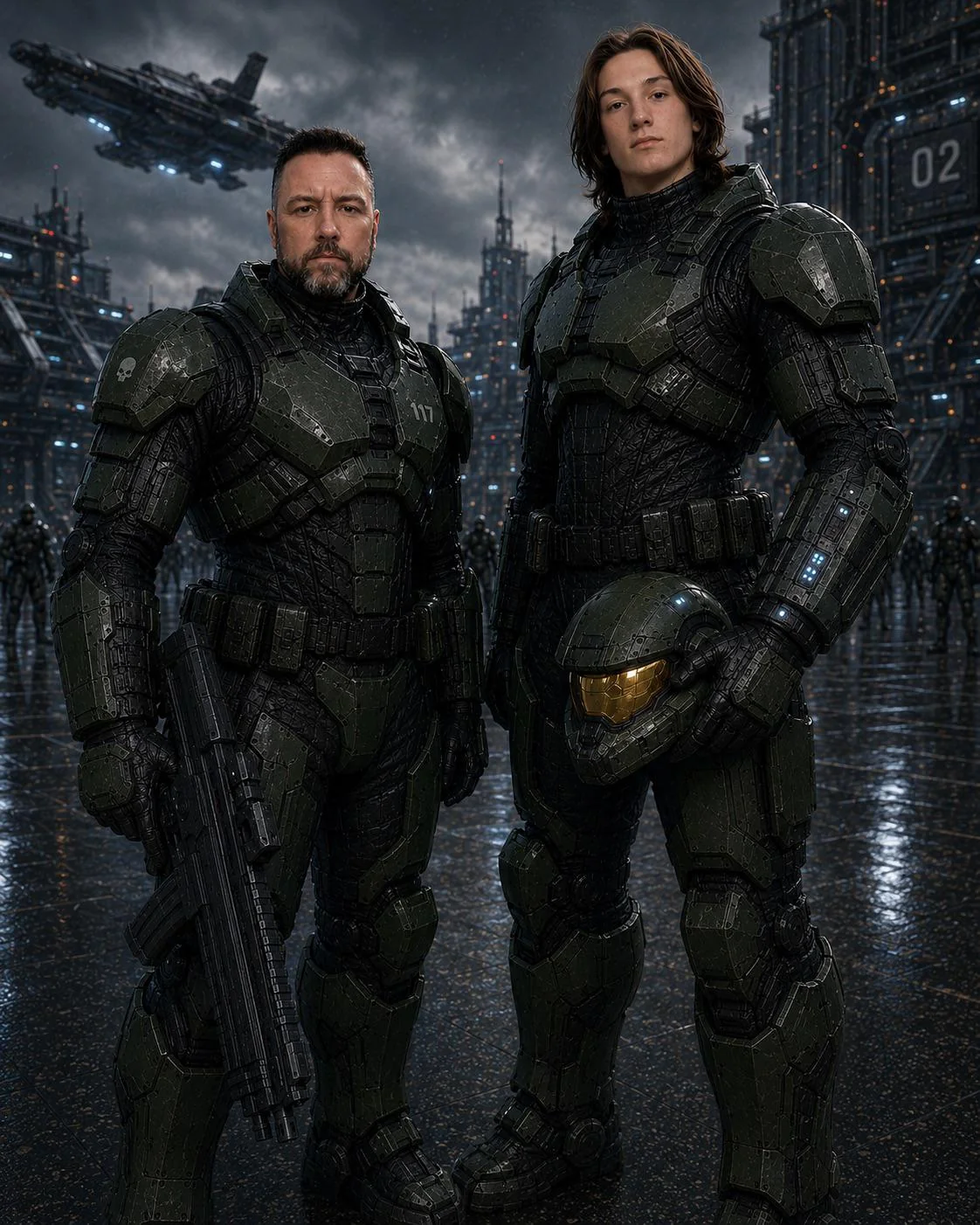 Making my son and myself into Spartans. picture 1 of 1