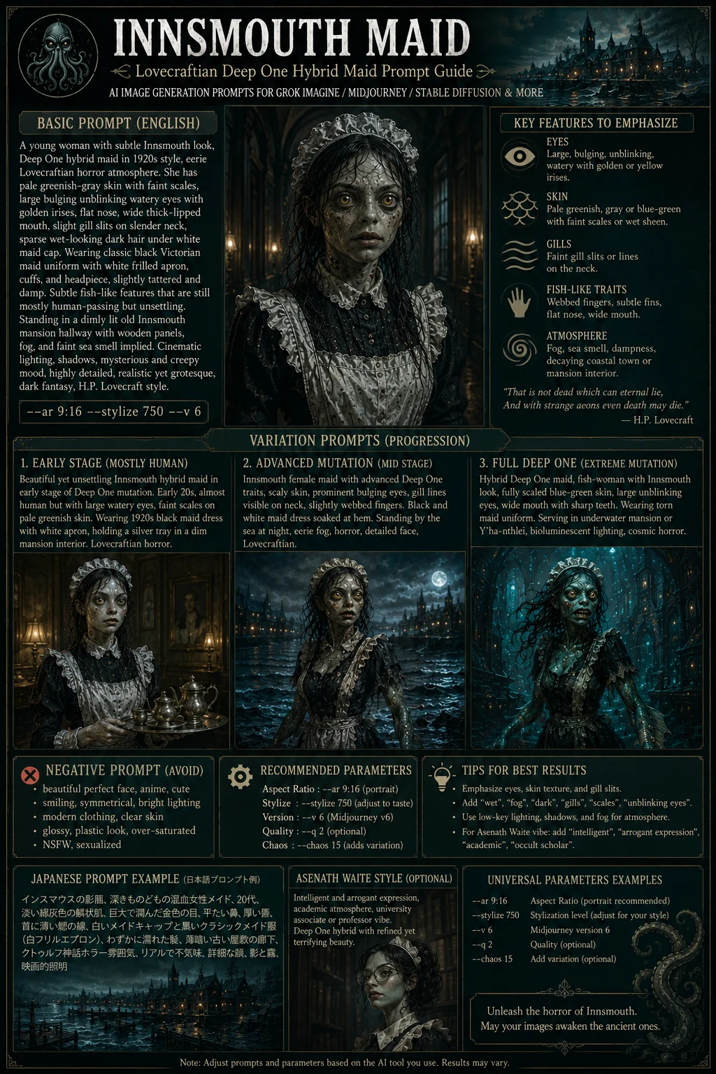 Title: Innsmouth Maid — Lovecraftian Deep One Hybrid picture 5 of 7