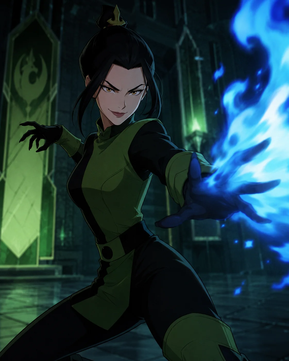 Image1: Azula dressed up as Shego, Image2: Shego dressed up as Azula picture 1 of 2