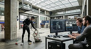 Railroad station with maximum surveillance'
