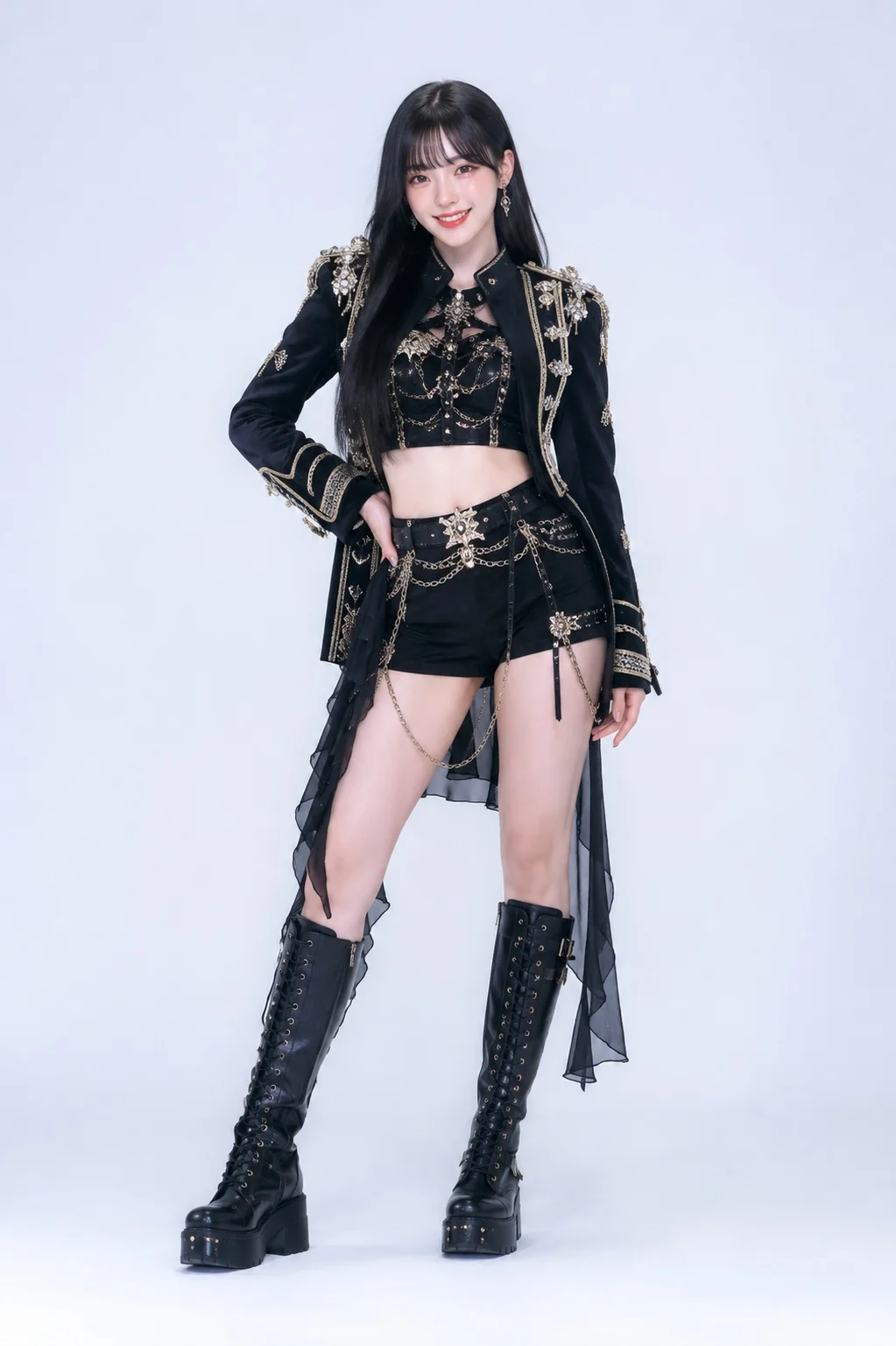 A fictional orchestral kpop band (네온 발키리 (Neon Valkyrie)) I created for fun, and their fictional promotional material picture 16 of 20