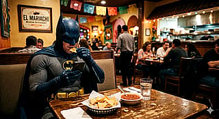 Batman on break'