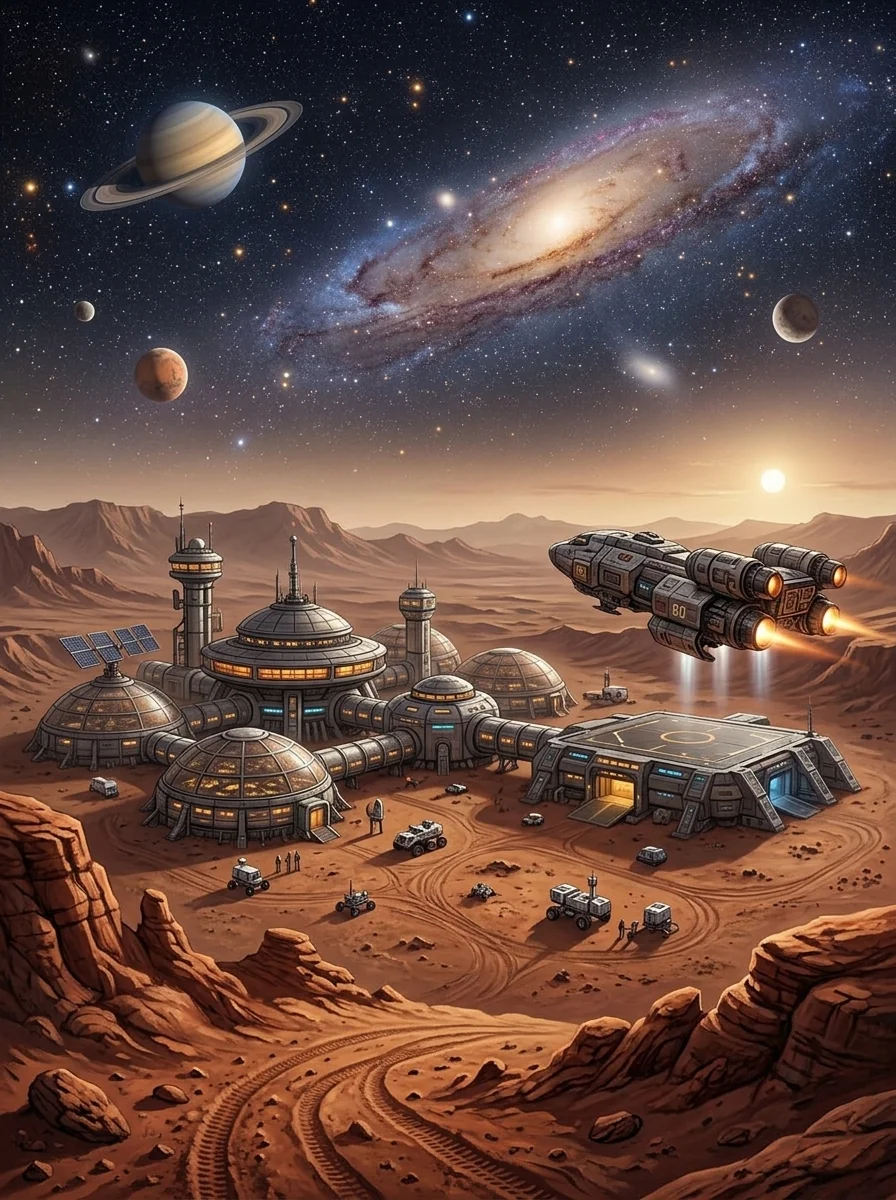 Mars Landscape From Google Flow to Microsoft Copilot to Google Flow (Read why you should try Copilot even if you don't like my results) picture 1 of 5