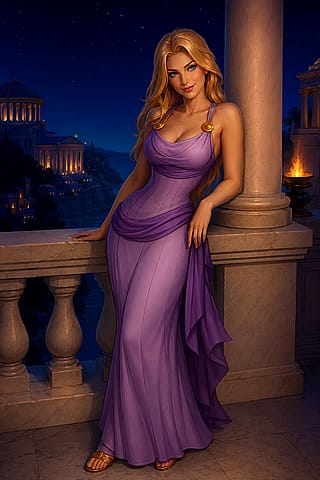 Disney x Warcraft crossover: Jaina Proudmoore dressed up as Megara'