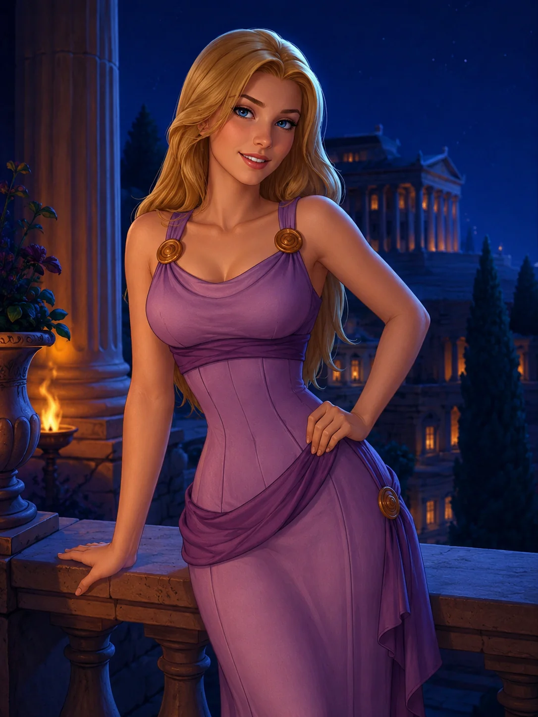 Disney x Warcraft crossover: Jaina Proudmoore dressed up as Megara picture 3 of 4