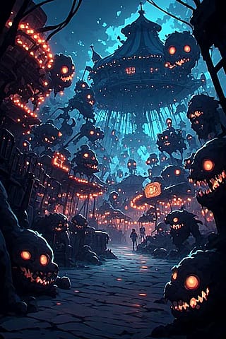 Abandoned amusement park'