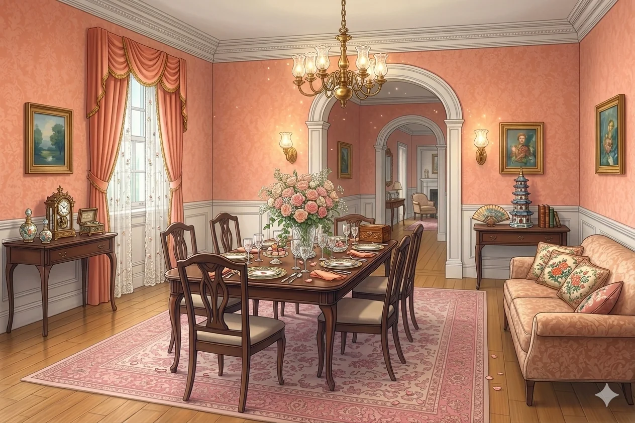 The interior of the cozy Victorian house picture 1 of 6