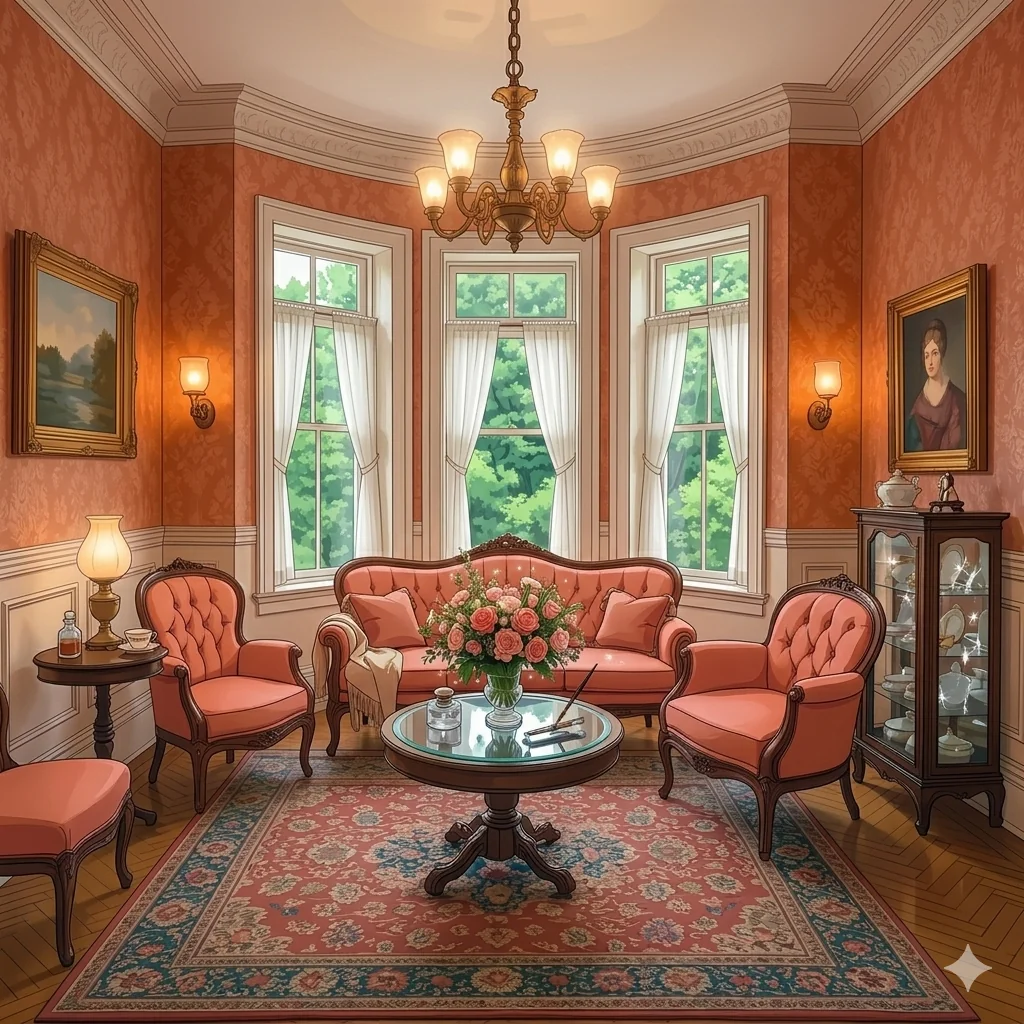 The interior of the cozy Victorian house picture 4 of 6