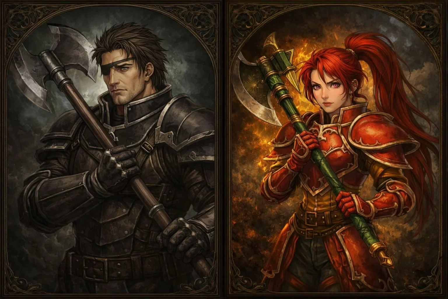 Fire Emblem Radiant Dawn DnD portraits - Haar and Jill picture 1 of 1