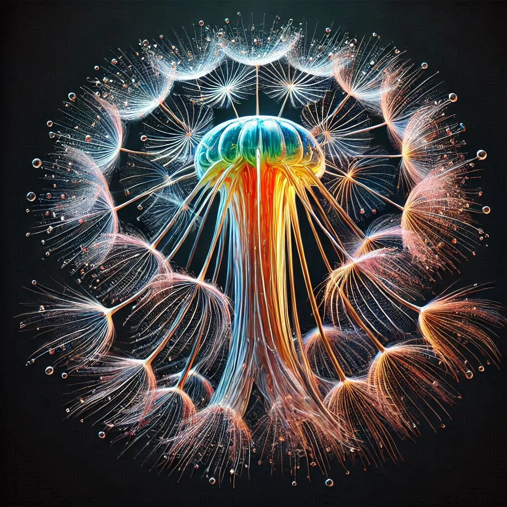 Dandelion jellyfish, Glass picture 9 of 20