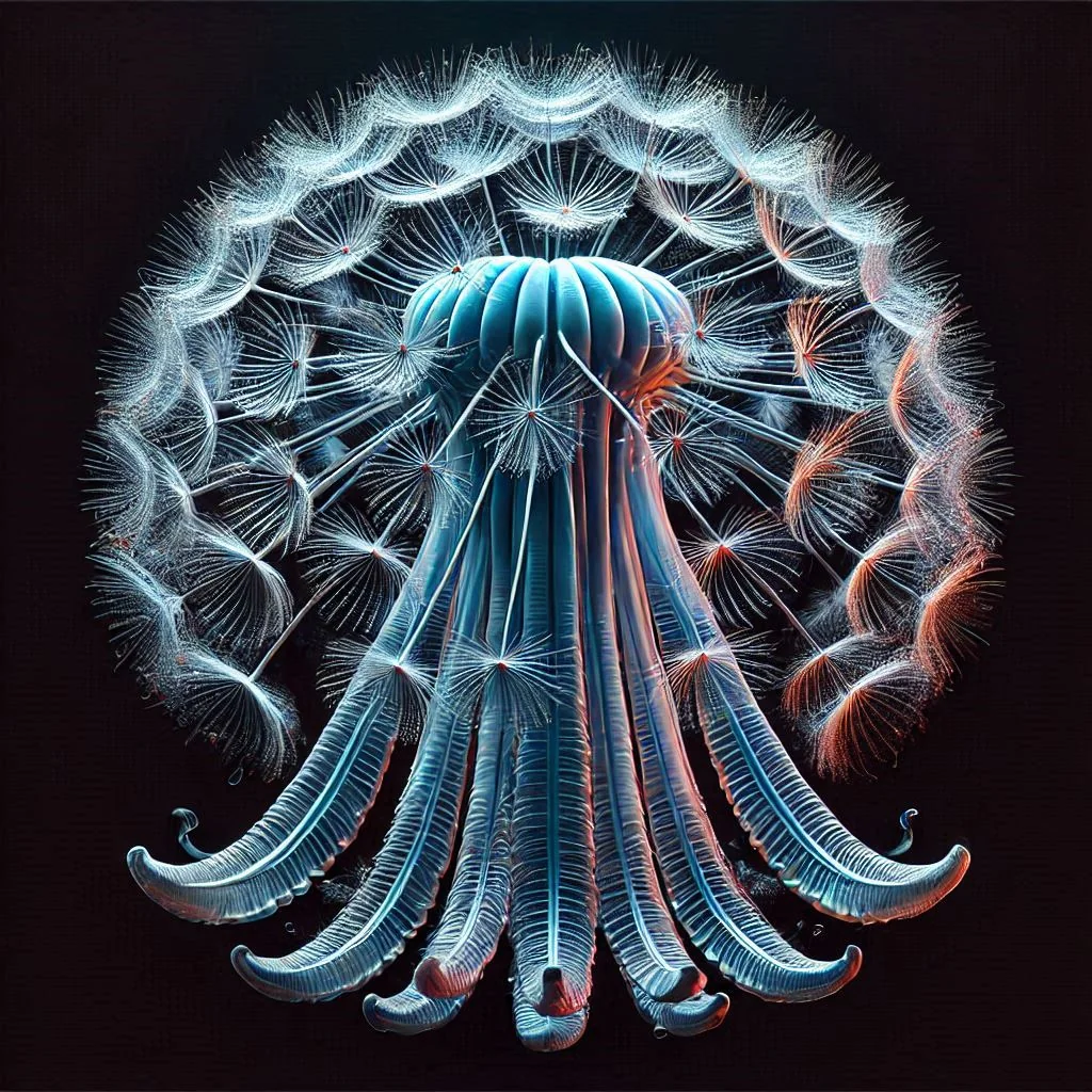 Dandelion jellyfish, Glass picture 17 of 20