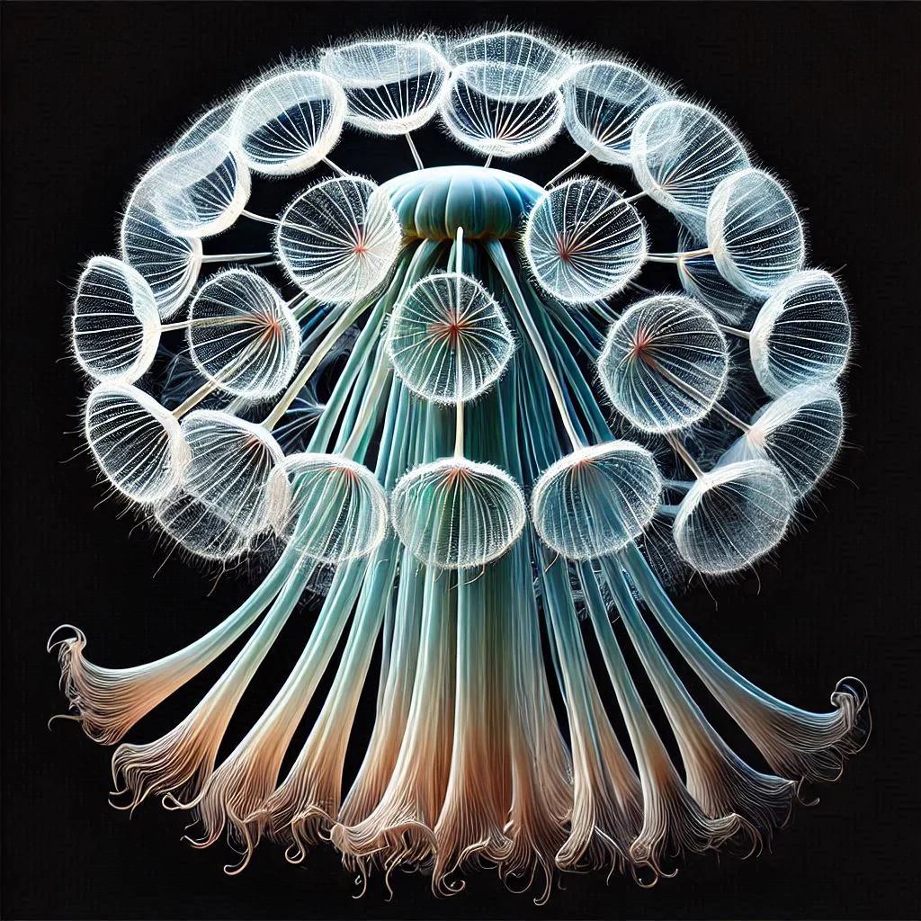 Dandelion jellyfish, Glass picture 18 of 20