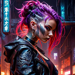 Style shift from Anime style to Cyber punk style'