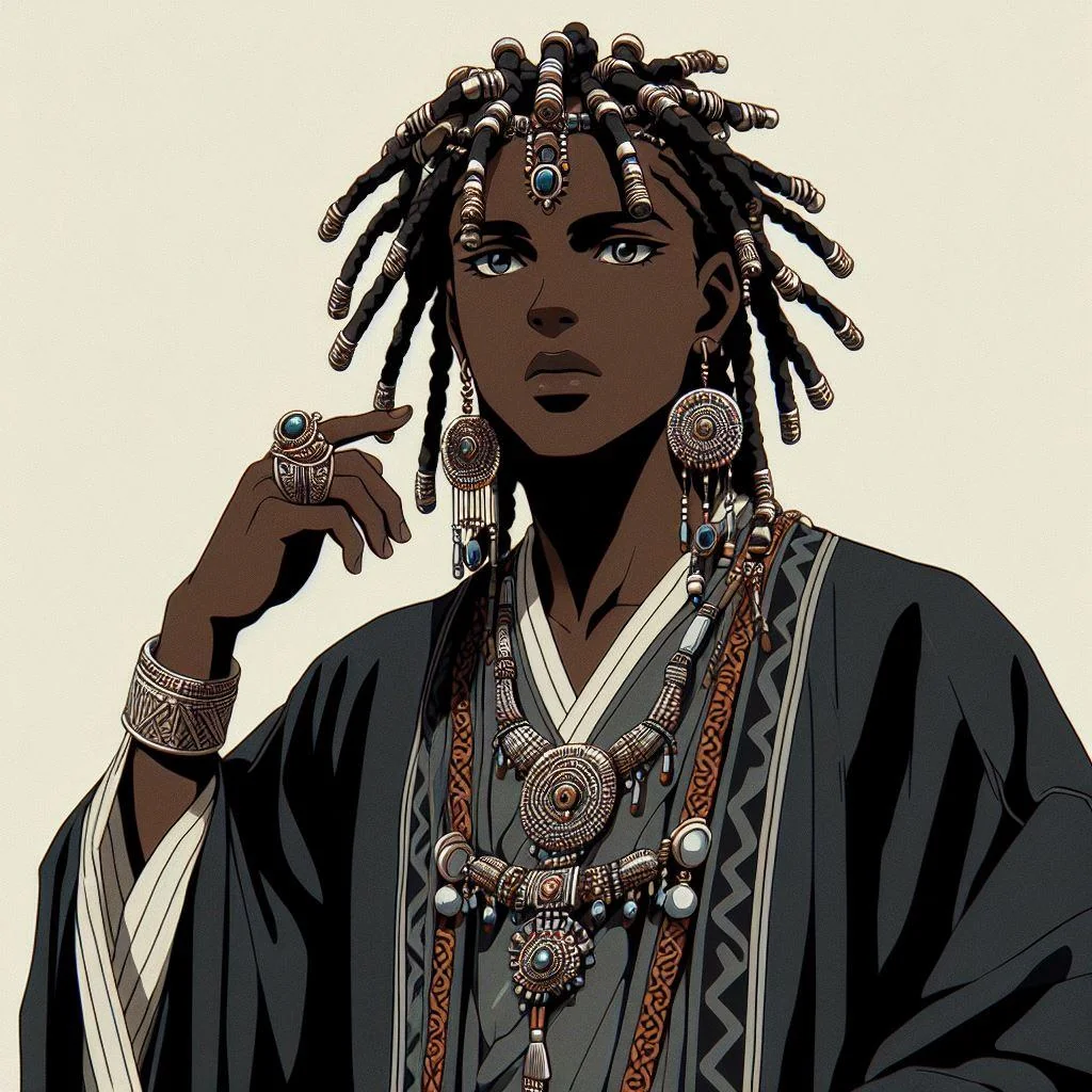 Black man in anime style picture 4 of 5