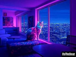 Neon Cat'